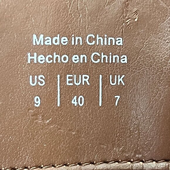 Aldo Snakeskin Print Knee High Boots Womens 9 Brown Faux Leather Boho Edgy Zip - Picture 12 of 16